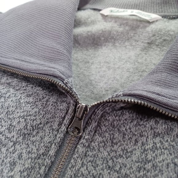 Woolrich Women's Size Medium Full Zip Fleece Jacket Coat Gray Collared Soft - Picture 5 of 11